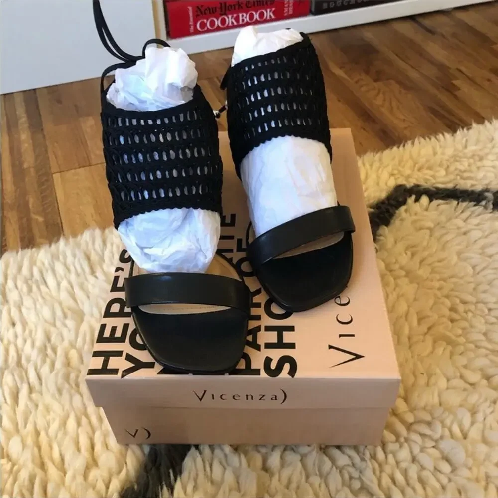 NEW IN BOX Anthropologie Vicenza Crochet Sandal Heels
